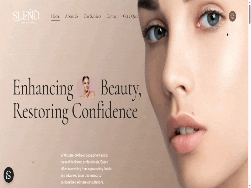 Sueno Aesthetic & Derma Clinic Website Design