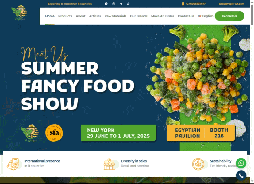 Website Design & Development for Vegie Tut